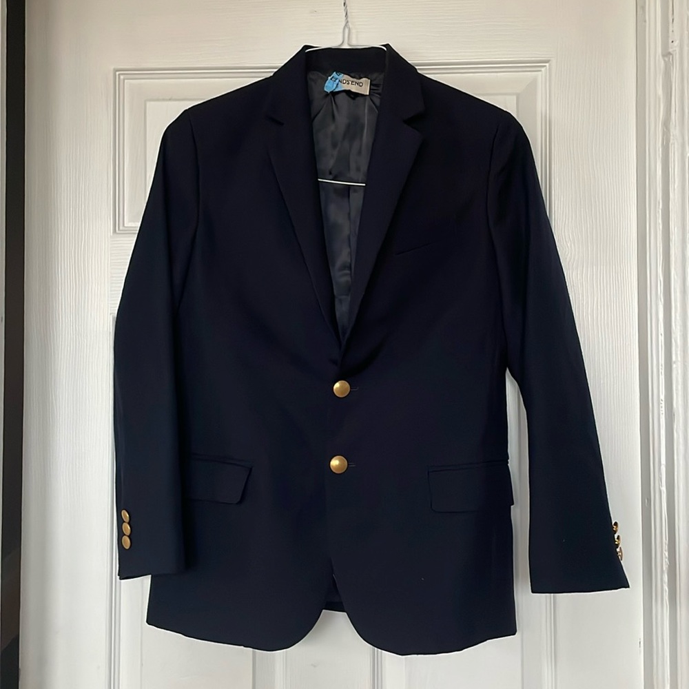 Lands End Kids Navy Blazer Sz 14